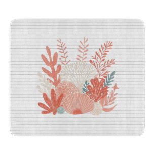 Coastal/nautical coral reef cutting board