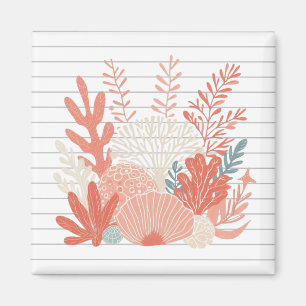Coastal/nautical coral reef magnet