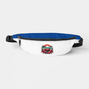 coastal/nautical Maine crab Bum Bags