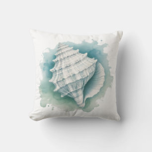 Coastal/Nautical seashell Cushion