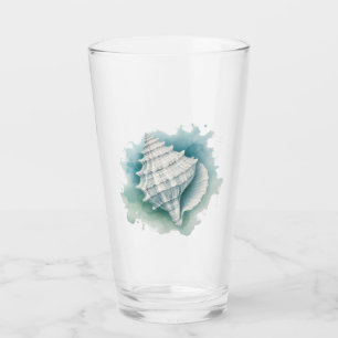 Coastal/Nautical seashell Glass