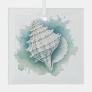 Coastal/Nautical seashell Glass Tree Decoration