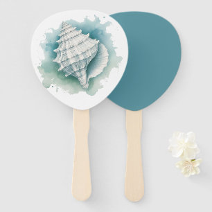 Coastal/Nautical seashell  Hand Fan