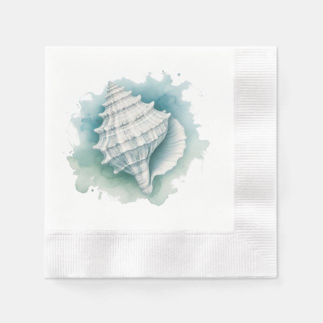 Coastal/Nautical seashell  Napkin (Front)
