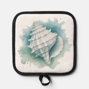 Coastal/Nautical seashell Pot Holder