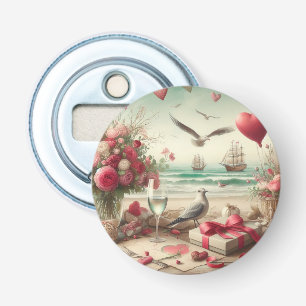 Coastal/Nautical Valentine's day Bottle Opener