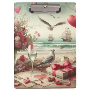 Coastal/Nautical Valentine's day  Clipboard