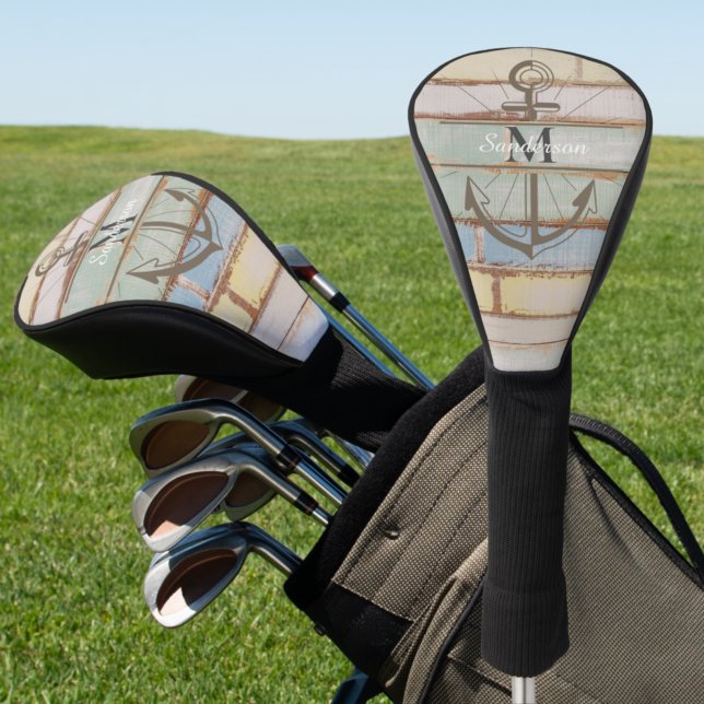 Coastal Nautical Weathered Summer Beach Wood Golf Head Cover (Creator Uploaded)