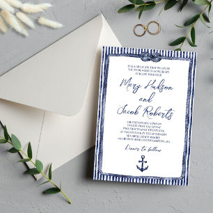 Coastal Nautical Wedding Invitation