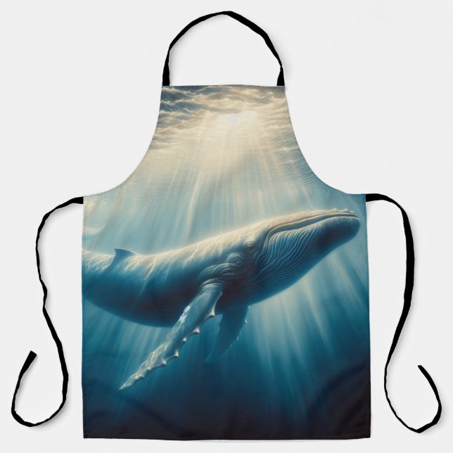 coastal/nautical whale apron (Front)