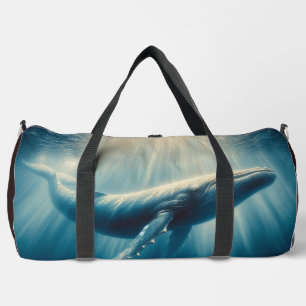 coastal/nautical whale duffle bag