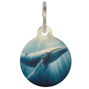 coastal/nautical whale pet tag