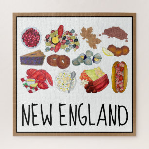 Coastal New England Foods Northeast America USA Jigsaw Puzzle