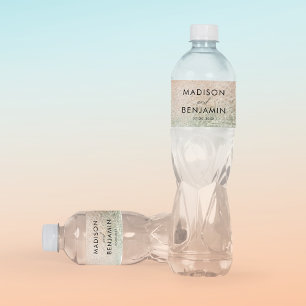 Coastal Ocean Summer Beach Destination Wedding Water Bottle Label