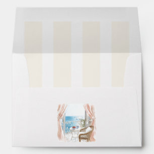 Coastal Old Money Aesthetic Summer Birthday Party Envelope