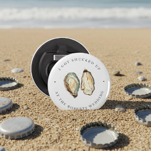 Coastal Oyster "Shucked Up" Wedding Favor Bottle Opener