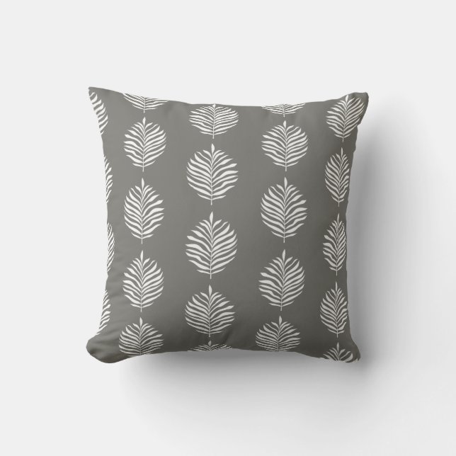 Coastal Palm Leaf Pattern Foghorn Cushion (Front)