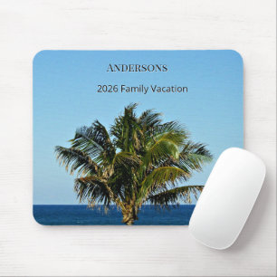 Coastal Palm Moment Family Name & Trip Year Mouse Pad