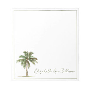 Coastal Palm Tree Personalised Notepad