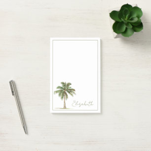 Coastal Palm Tree Personalised Post-it Notes