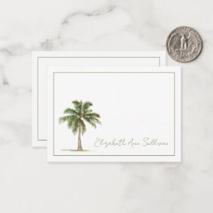 Coastal Palm Tree Personalized Card