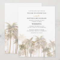 Coastal Palm Trees Modern Destination Wedding