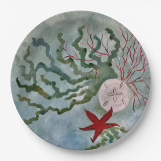 Coastal paper plates