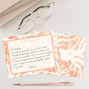 Coastal Peach Coral Reef Card