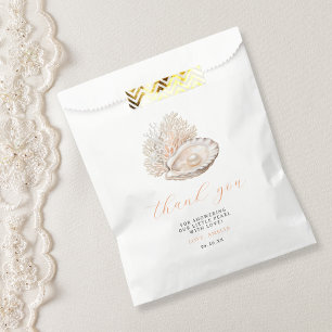 Coastal Pearl Baby Shower Thank You Favour Bag