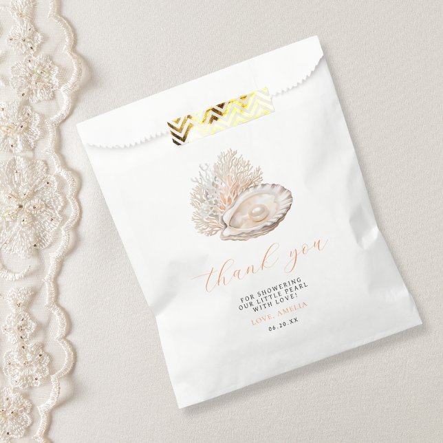 Coastal Pearl Baby Shower Thank You Favour Bag (Creator Uploaded)