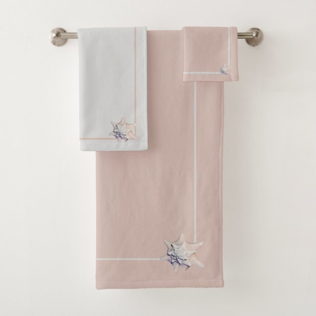 Coastal Pool Travel Elegant Nautical Decor Bath Towel Set (Insitu)
