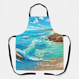 Coastal Rock Scene Design Apron
