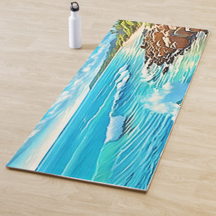 Coastal Rock Scene Design Yoga Mat