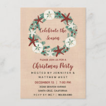 Coastal Rustic Beach Christmas Holiday Party
