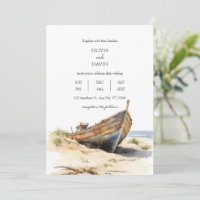 Coastal Rustic Shipwreck Shoreline Beach Wedding