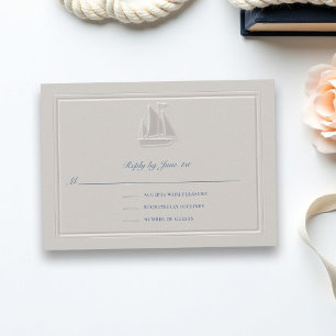 Coastal Sail Boat Formal Classic Wedding Response