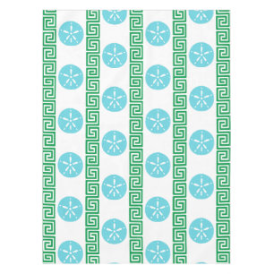 Coastal Sand Dollar Greek Key  Beach Wedding     Tablecloth