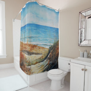 Coastal Sand Dunes Beach Art Shower Curtain