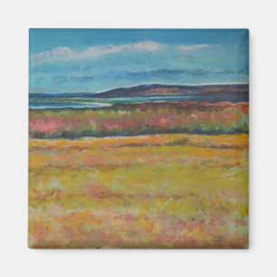 Coastal Sand Dunes Painted Art Magnet