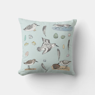 Coastal Sanderling Sandpipers   Cushion