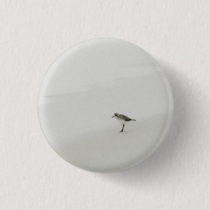 Coastal Sandpiper on the Beach 3 Cm Round Badge