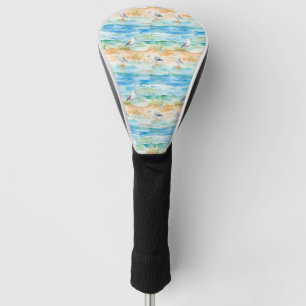 Coastal Sandpiper Shoreline Pattern (1) Golf Head Cover