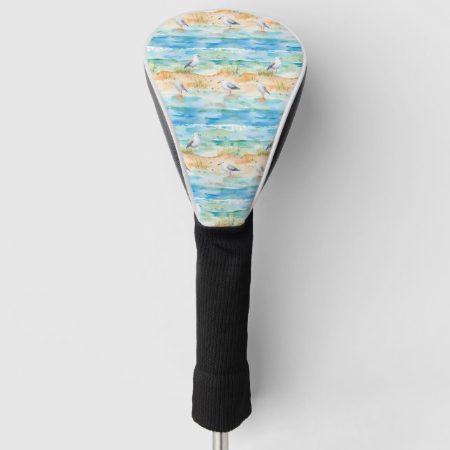 Coastal Sandpiper Shoreline Pattern (1) Golf Head Cover (Front)