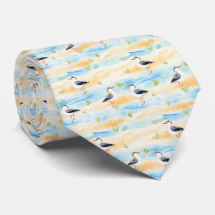 Coastal Sandpiper Shoreline Pattern (1) Tie