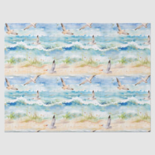 Coastal Sandpiper Shoreline Pattern (2) Tissue Paper