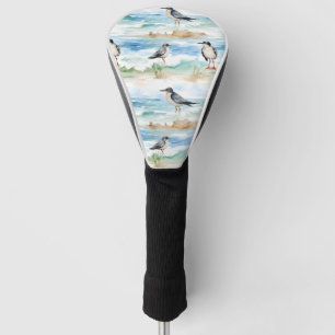 Coastal Sandpiper Shoreline Pattern (4) Golf Head Cover