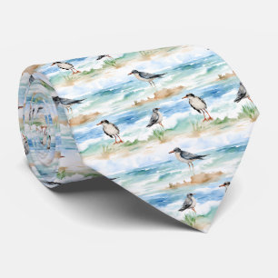 Coastal Sandpiper Shoreline Pattern (4) Tie