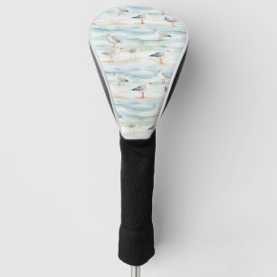 Coastal Sandpiper Shoreline Pattern (6) Golf Head Cover