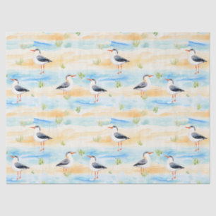 Coastal Sandpiper Shoreline Pattern (7) Tissue Paper