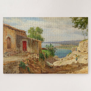 Coastal Scape from Taormina on Sicily Carl Aagaard Jigsaw Puzzle